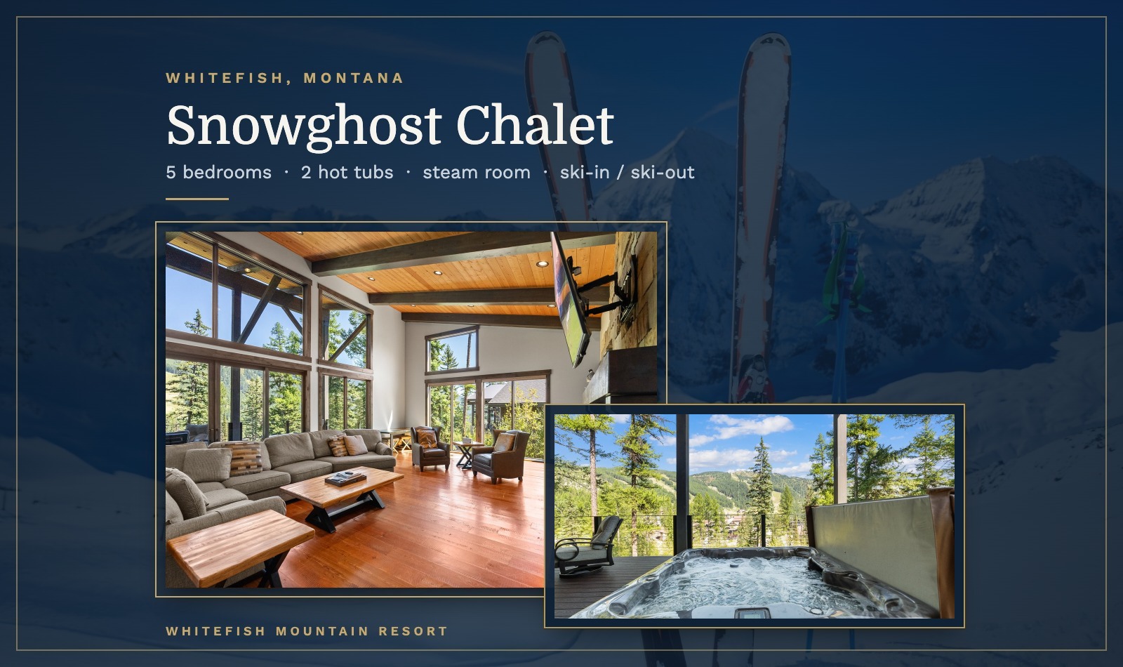 The Snow Ghost Chalet Luxury Ski-in/Ski-out 5BD 5.5BA home